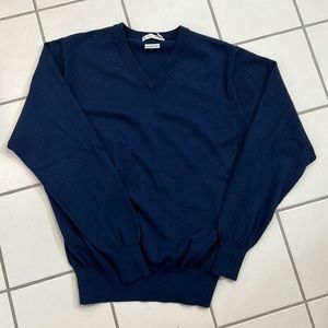 Peter Millar Navy Merino Wool Sweater Sz M